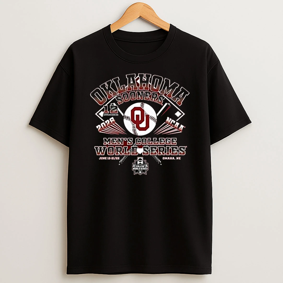 Oklahoma Sooners 2026 College World Series Bound 12 Appearances Shirts