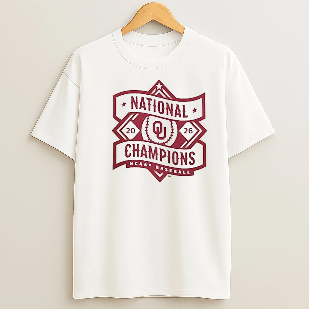 Oklahoma Sooners 2026 Ncaa Baseball Mens College World Series Champions Logo Shirts