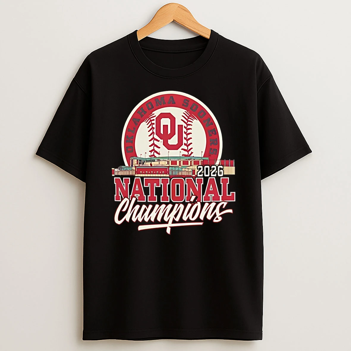 Oklahoma Sooners 2026 Ncaa Baseball World Series Champions Stadium Shirts