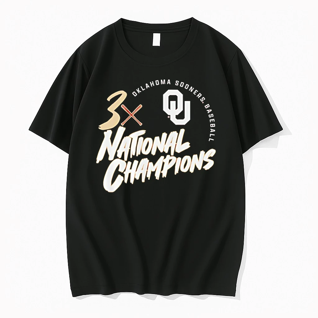 Oklahoma Sooners Baseball 2026 Ncaa Division I 3 Time National Champions Shirts