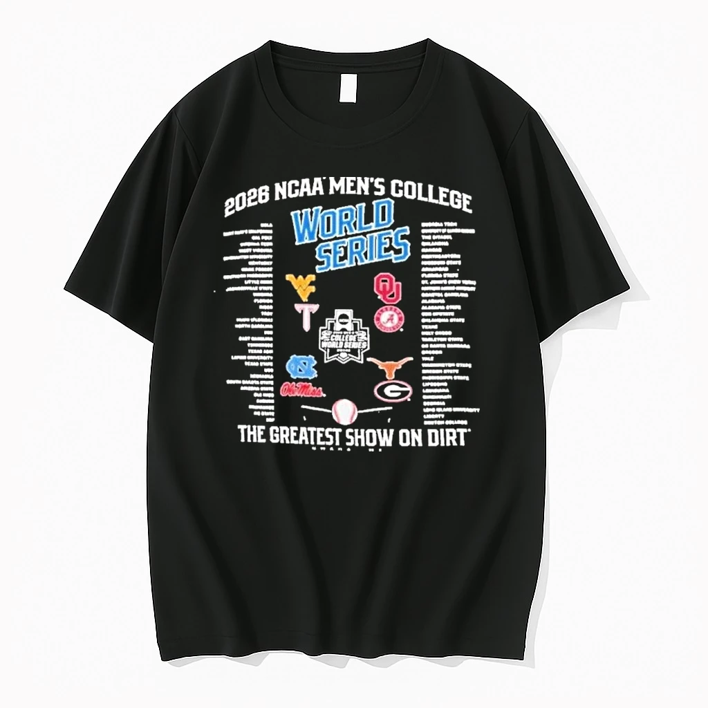 Omaha Ne 2026 Ncaa Mens Cws 8 Team Bracket Shirts