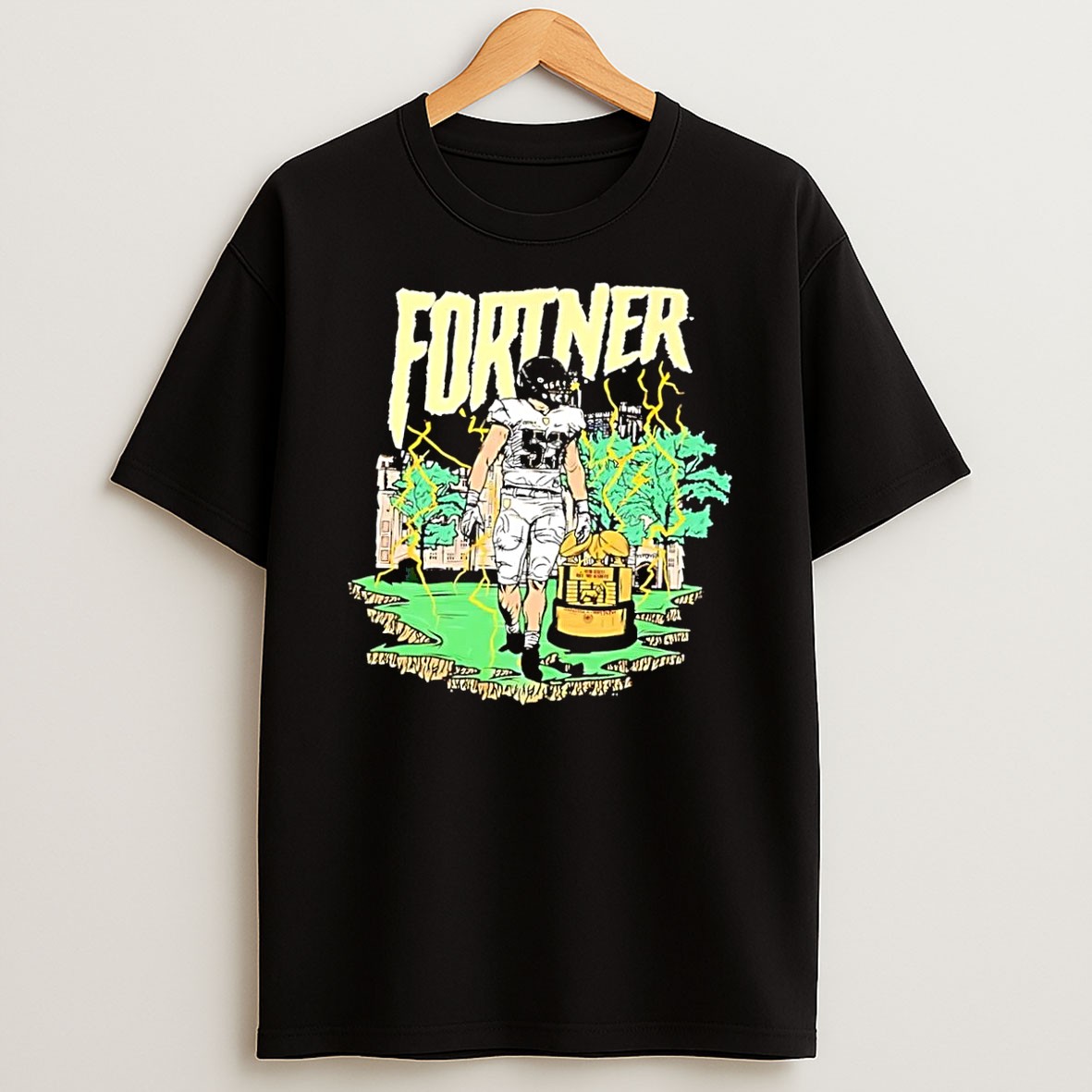 Original Army Black Knights Kalib Fortner 53 Graphic Black Shirts