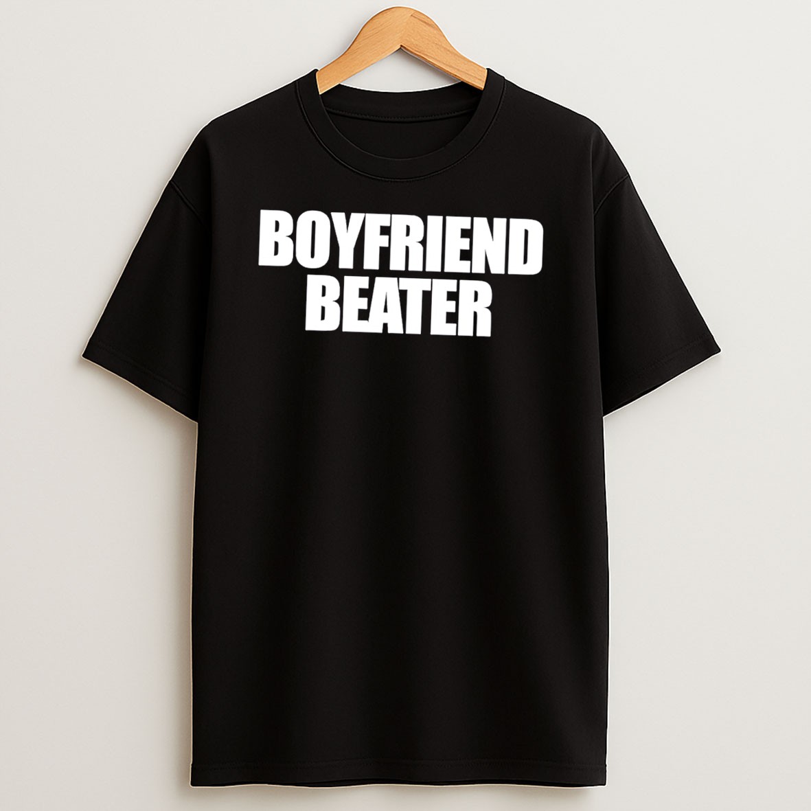 Original Boyfriend Beater Text Tee Shirts