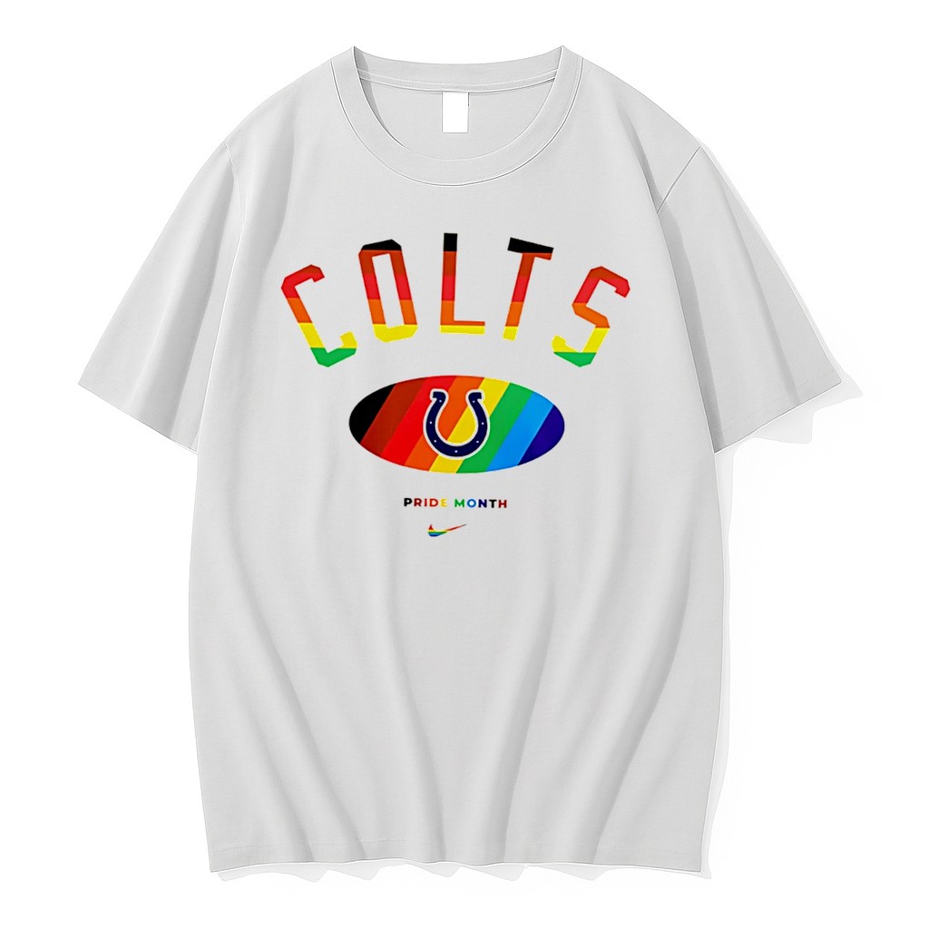 Original Indianapolis Colts Pride Month Rainbow Logo Tee Shirts