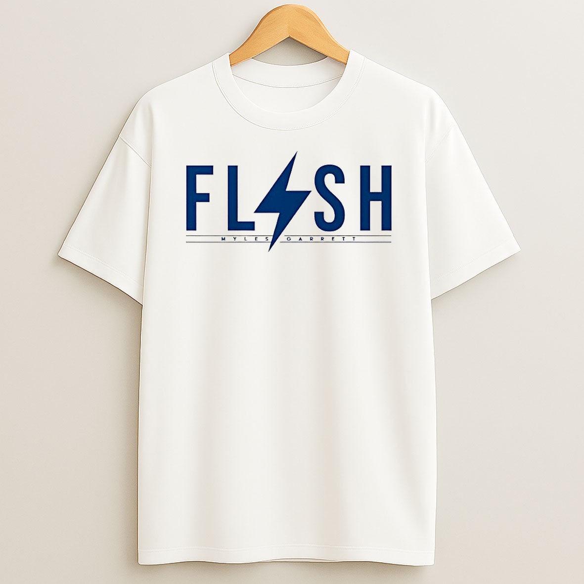 Original Myles Garrett Nflpa Apparel Featuring The Flash Lightning Bolt Shirts