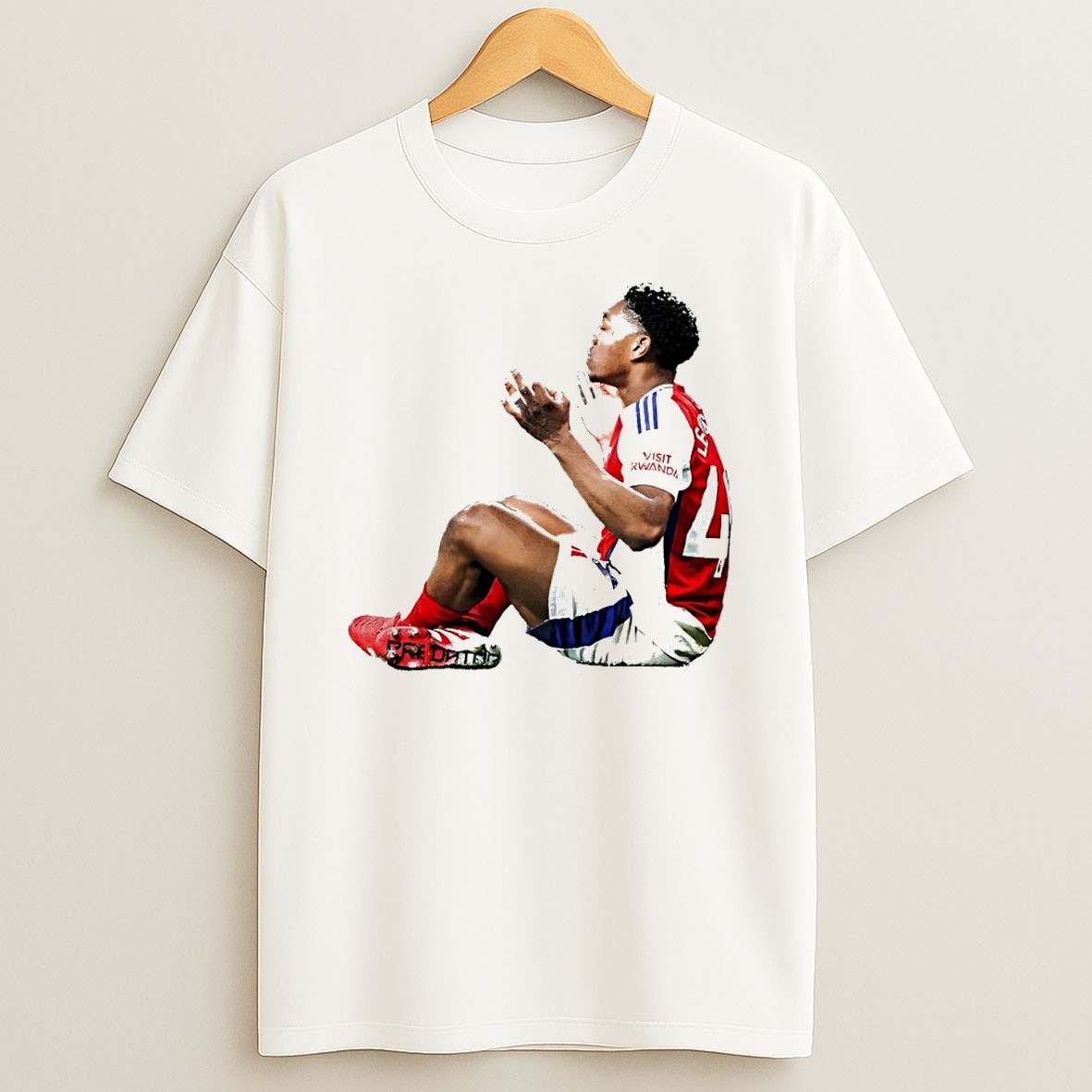 Original Myles Lewis Skelly Erling Haaland Celebration Style Arsenal Fc Photo Shirts