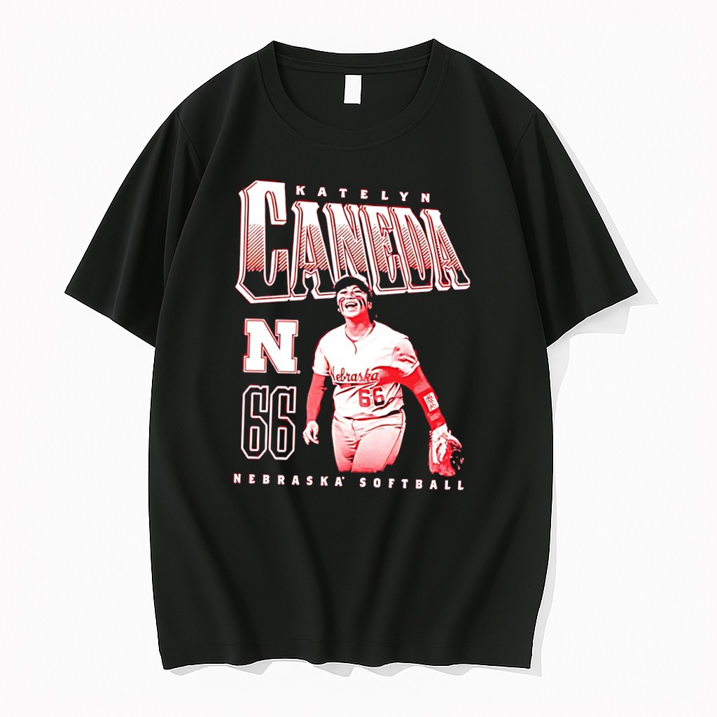 Original Nebraska Softball Katelyn Caneda Number 66 Portrait Tee Shirts