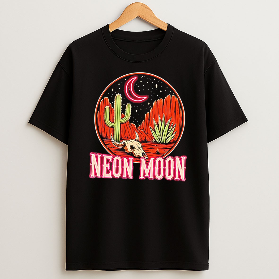 Original Neon Moon Desert Moon Retro Tee Shirts