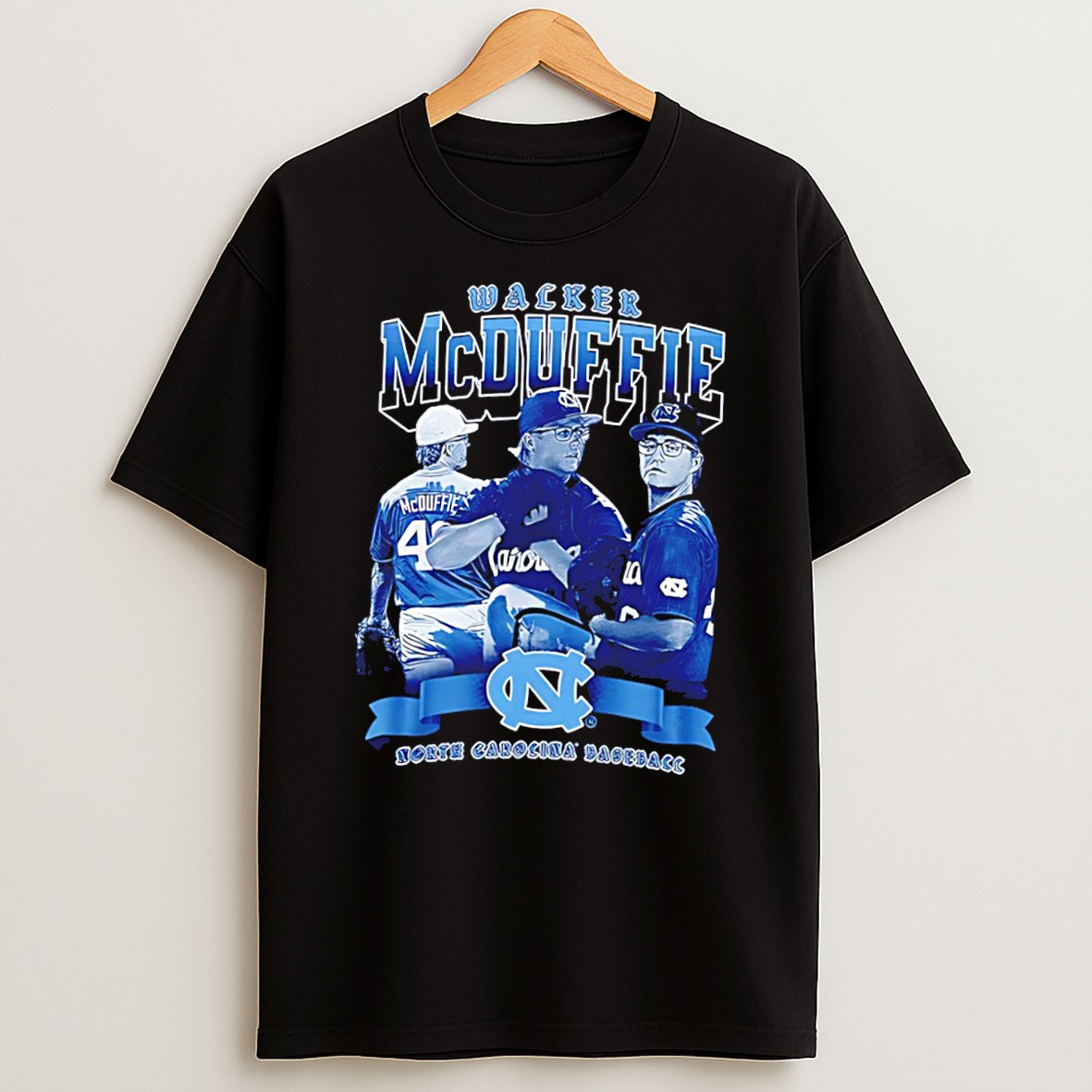 Original North Carolina Tar Heels Walker Mcduffie Team Members Graphic Tee Shirts