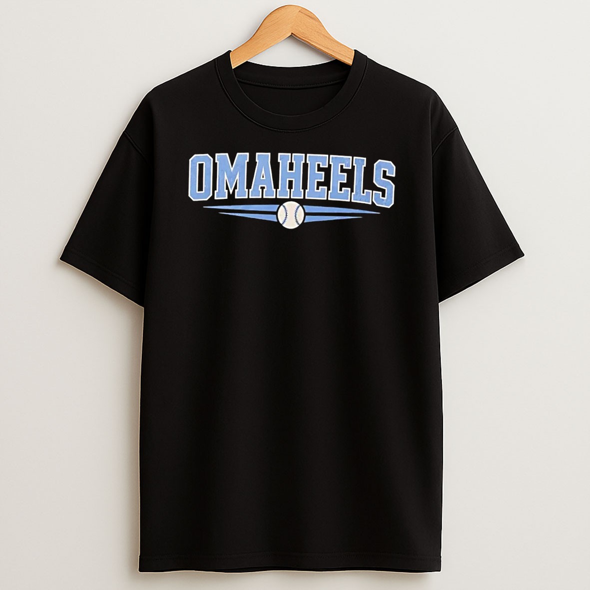 Original Omaheels Fans Gear Up In This Omaha Tar Heels Baseball Black Shirts