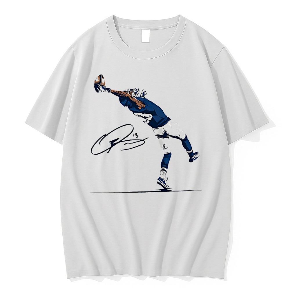 Original Odell Beckham Jr Catching A Football With His Number 13 Autograph Shirts