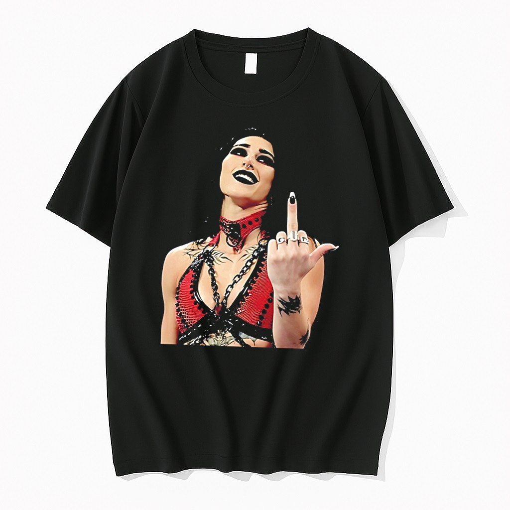 Original Rhea Ripley Middle Finger Tee Shirts