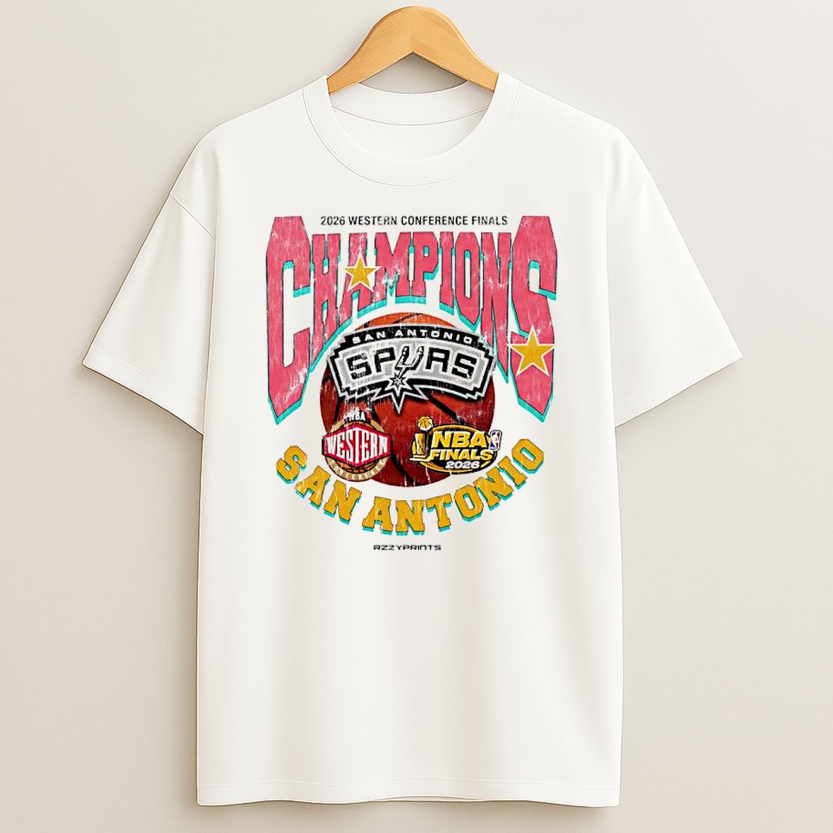 Original San Antonio Spurs 2026 Western Conference Champions Nba Finals Retro Shirts