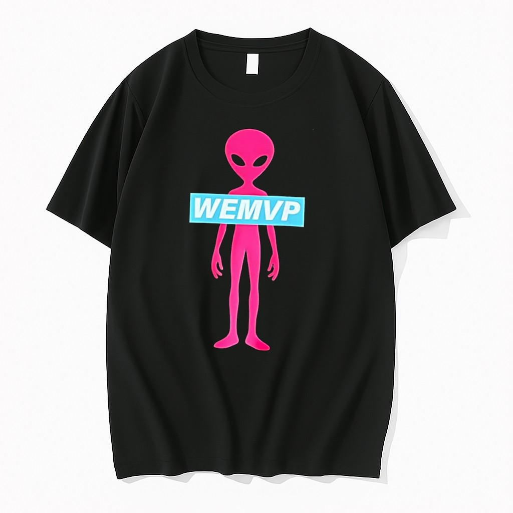 Original Wemvp Pink Alien Black Shirts