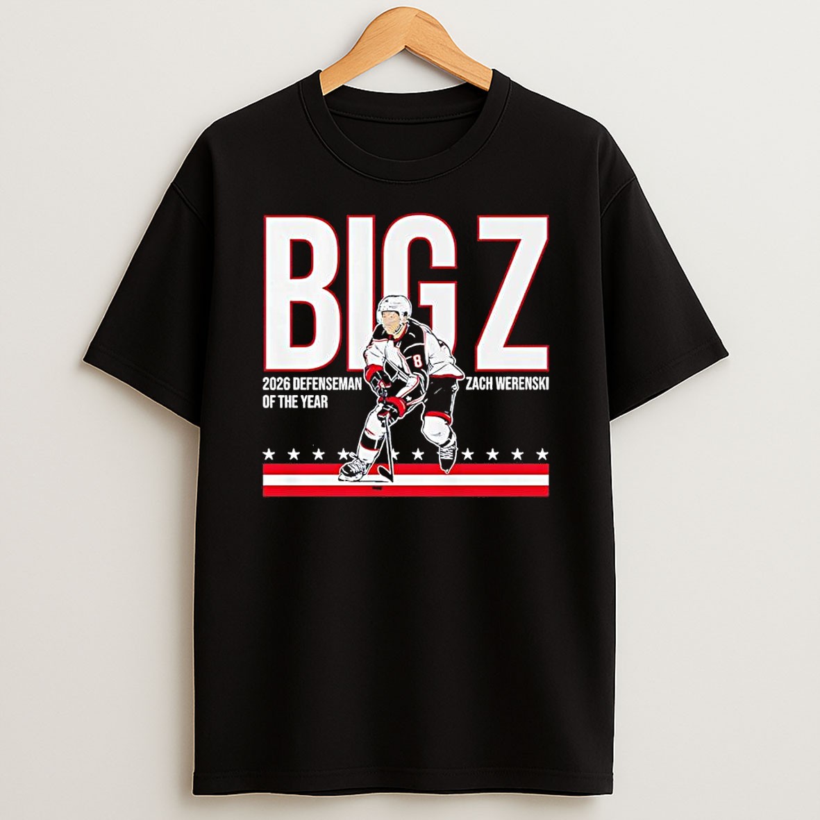 Original Zach Werenski Big Z Columbus Blue Jackets 2026 Defenseman Of The Year Hockey Shirts
