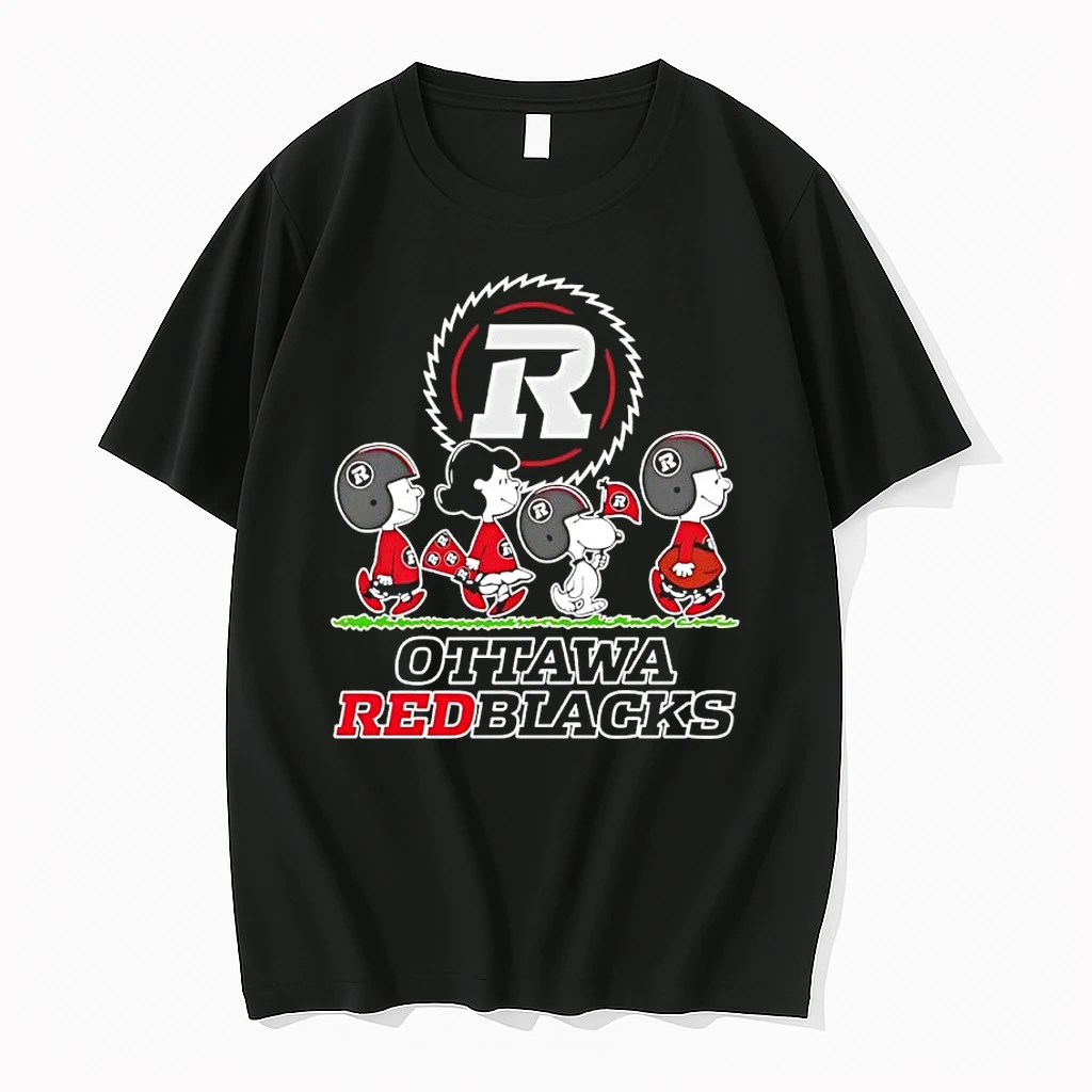 Peanuts Characters X Ottawa Redblacks Cfl Football Team Fan Logo Shirts