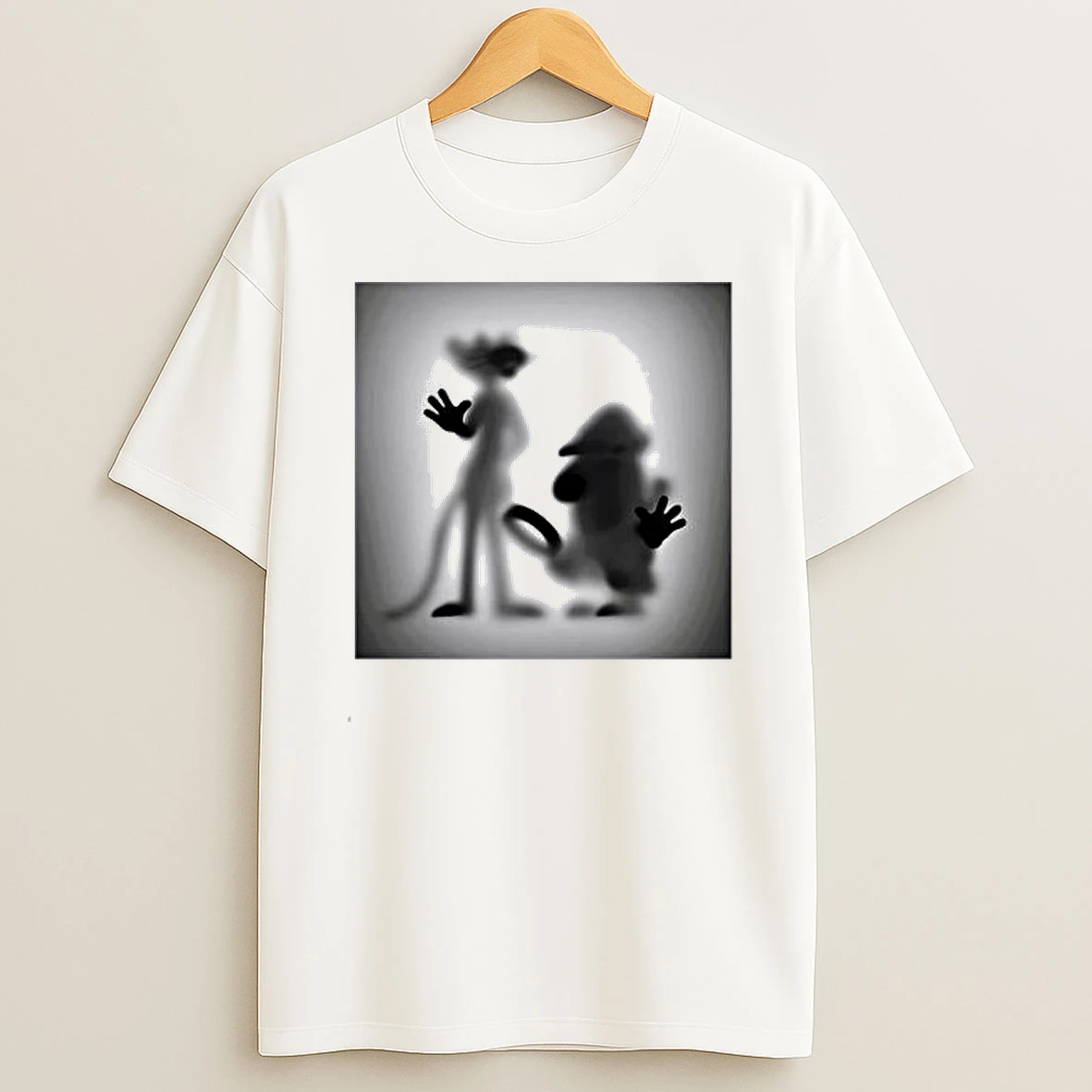 Pink Panther And Inspector Clouseau Shadow Silhouette Characters Shirts