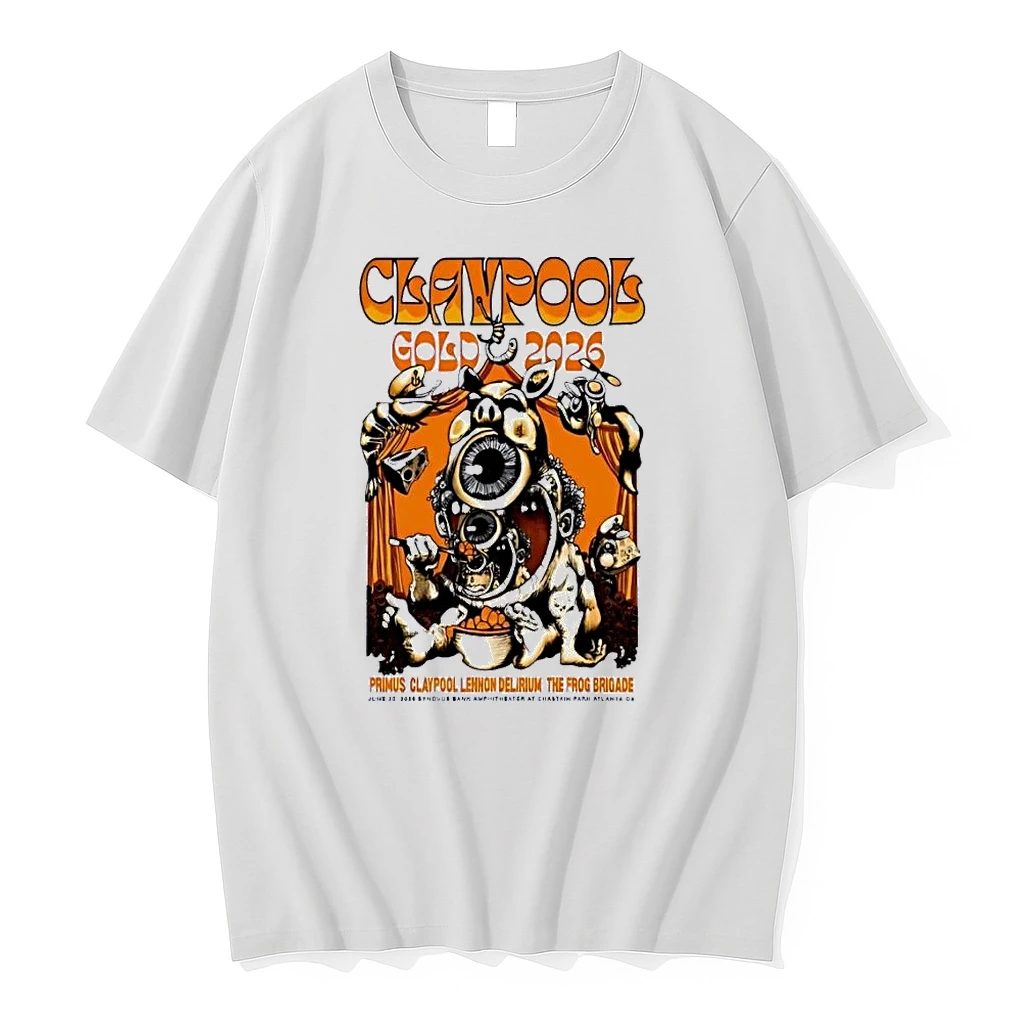 Primus Claypool Lennon Delirium Frog Brigade Synovus Bank 2026 White Shirts