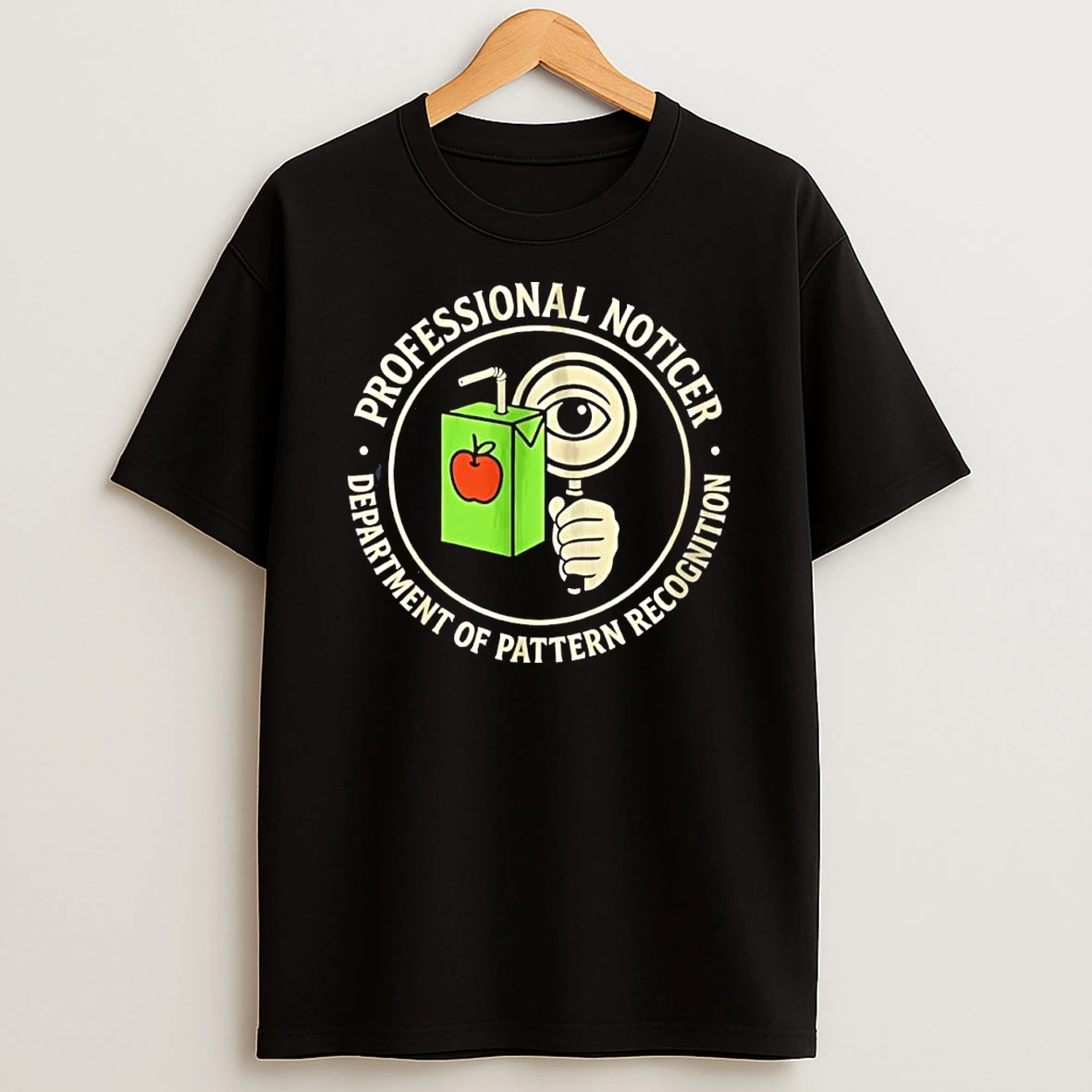 Professional Noticer Department Of Pattern Recognition Apple Juice Box Design Shirts