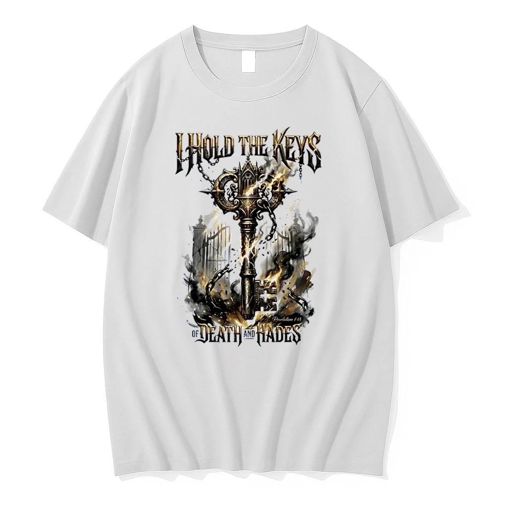 Revelation 118 I Hold The Keys Of Death And Hades White Shirts