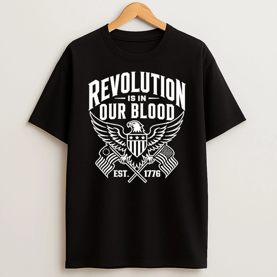 Revolution Is In Our Blood 1776 United States Of America Bald Eagle Patriot Shirts