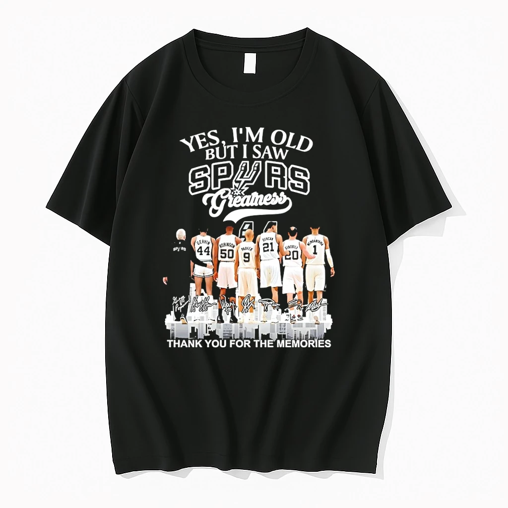 San Antonio Spurs Greatness Yes Im Old But I Saw Spurs Thank You For The Memories Signatures Shirts