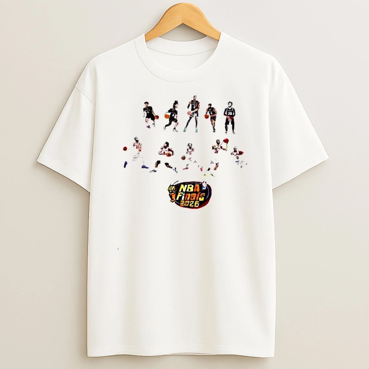 San Antonio Spurs New York Knicks Nba Finals 2026 Player Roster Illustration Shirts