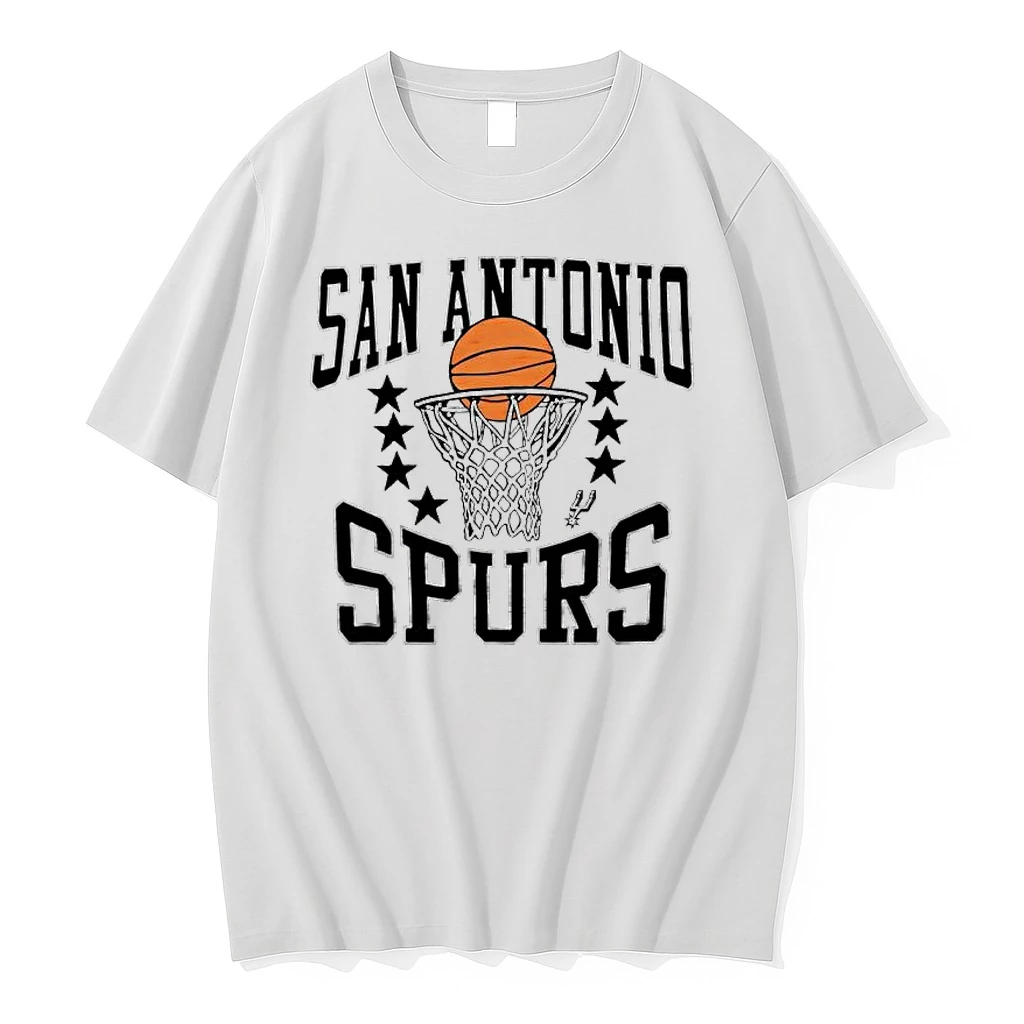 San Antonio Spurs Basketball Hoop Team Stars Logo Nba Shirts