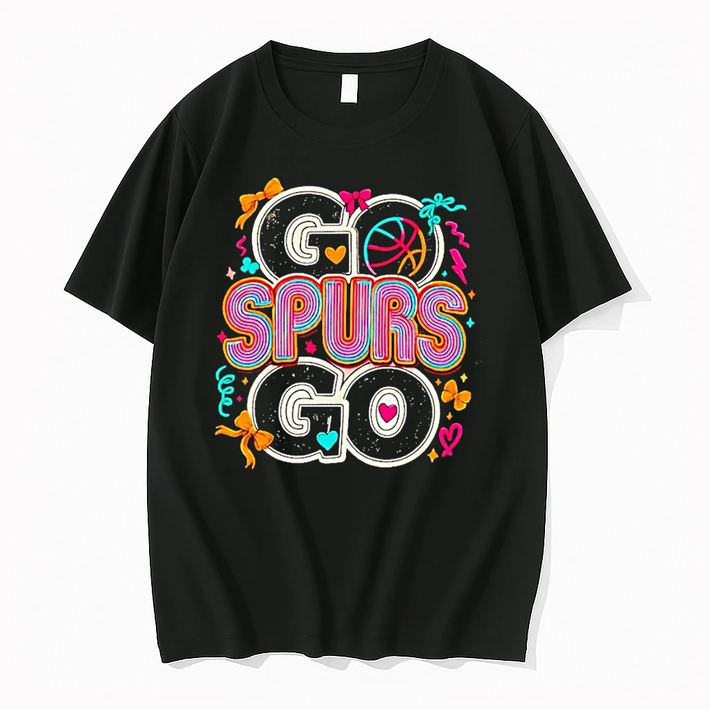 San Antonio Basketball Fan Apparel Go Spurs Go Heart And Bow Shirts