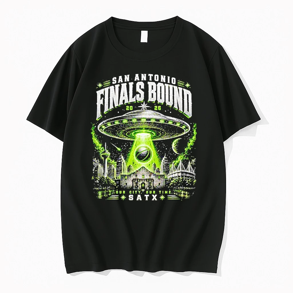 San Antonio Basketball Space Ufo San Antonio Finals Bound 2026 Our City Our Time Shirts