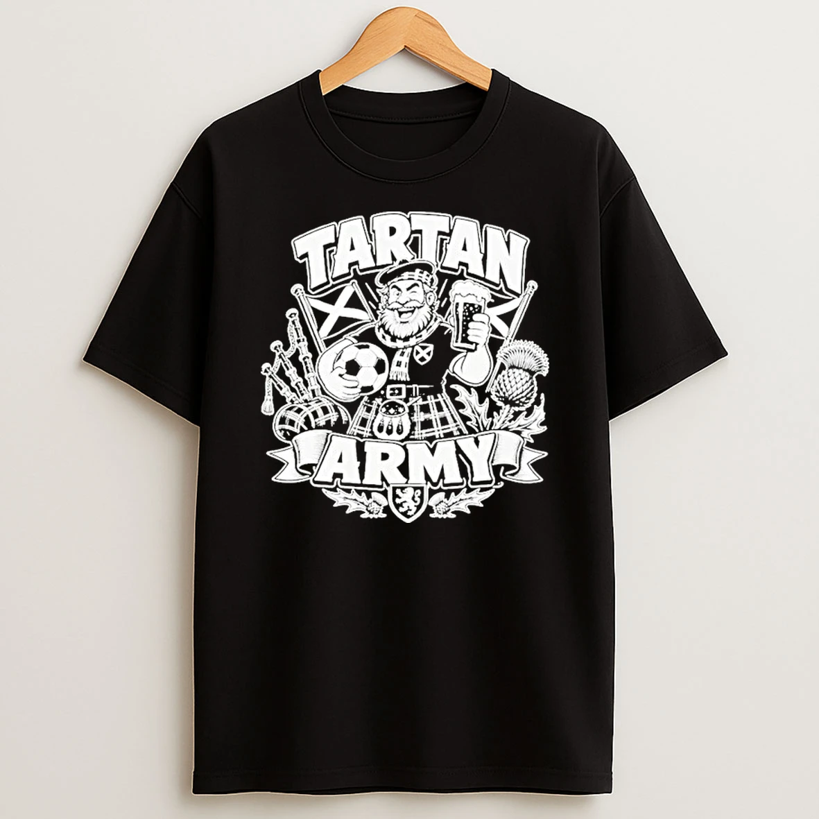 Scotland Soccer Bagpipes And Beer Tartan Army World Cup 2026 Shirts Shirts