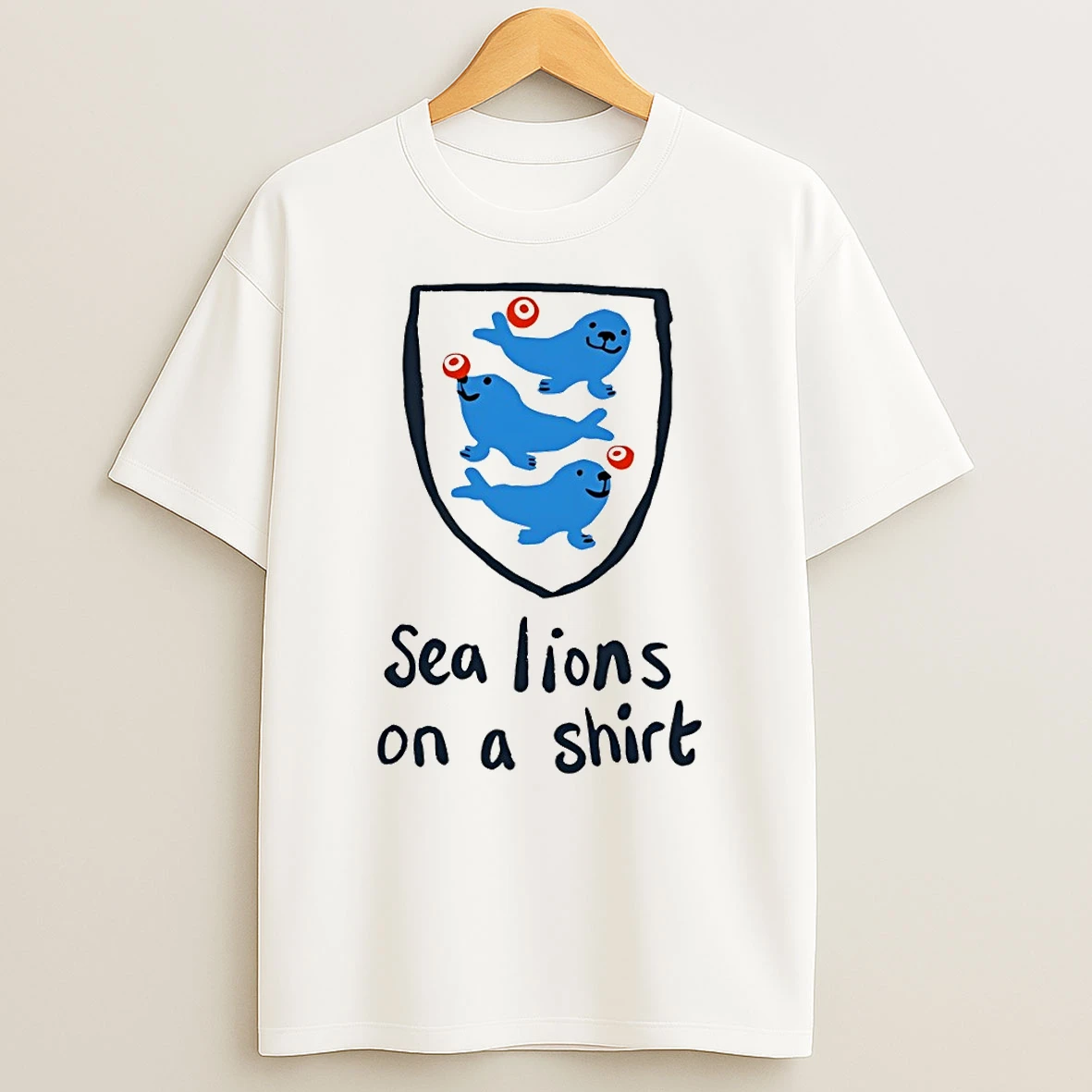 Sea Lions On A Meme England Football Lions Parody Shirts