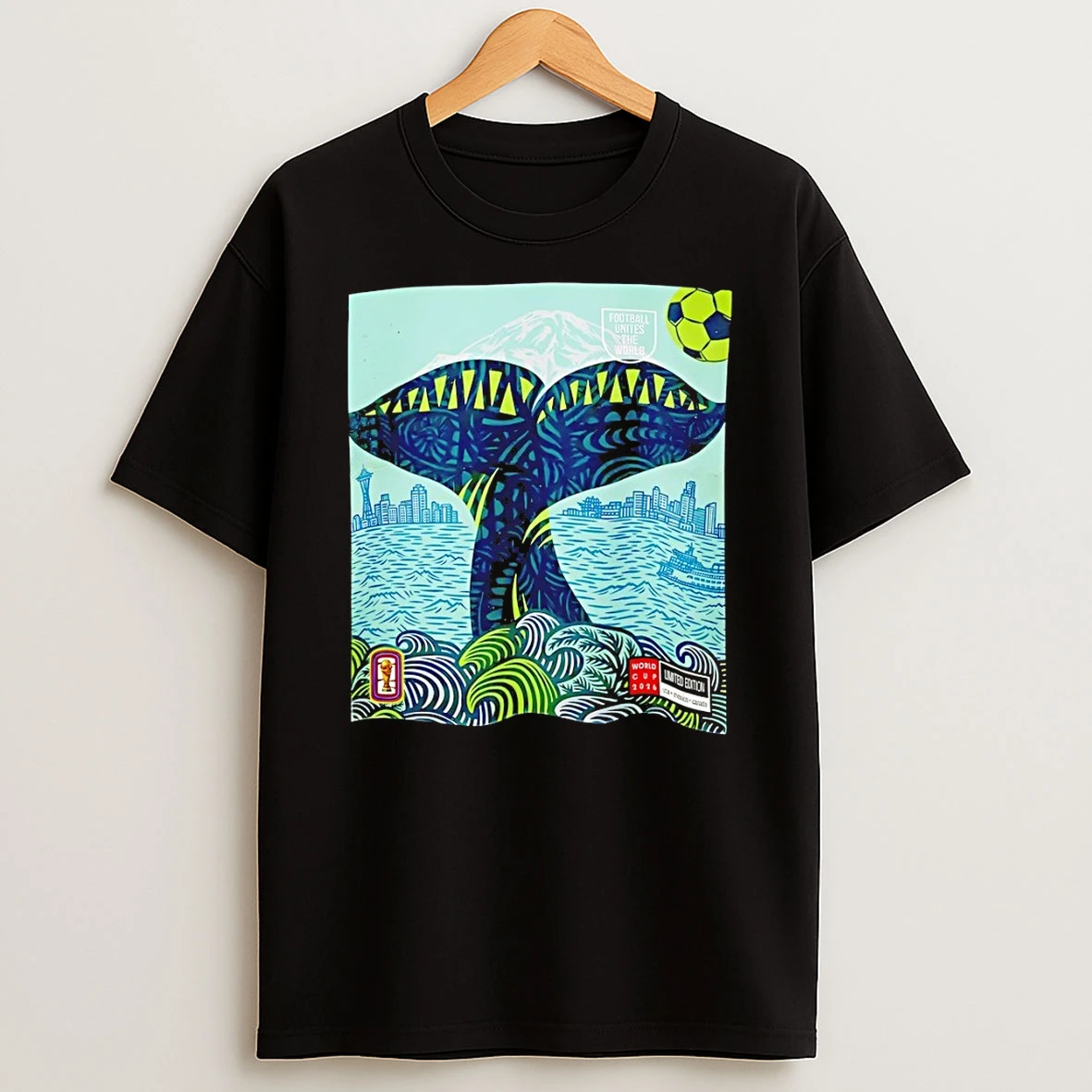 Seattle World Cup 2026 Whale Tail Football Unites The World Shirts