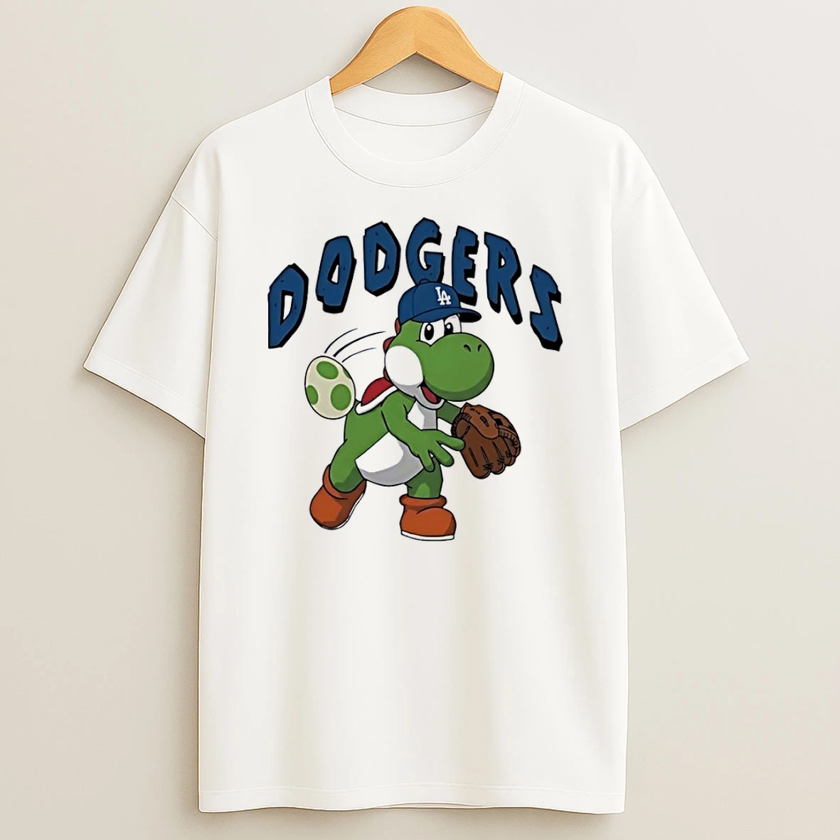 Secret Club Los Angeles California Yoshi Throwing Egg Dodgers La White Shirts