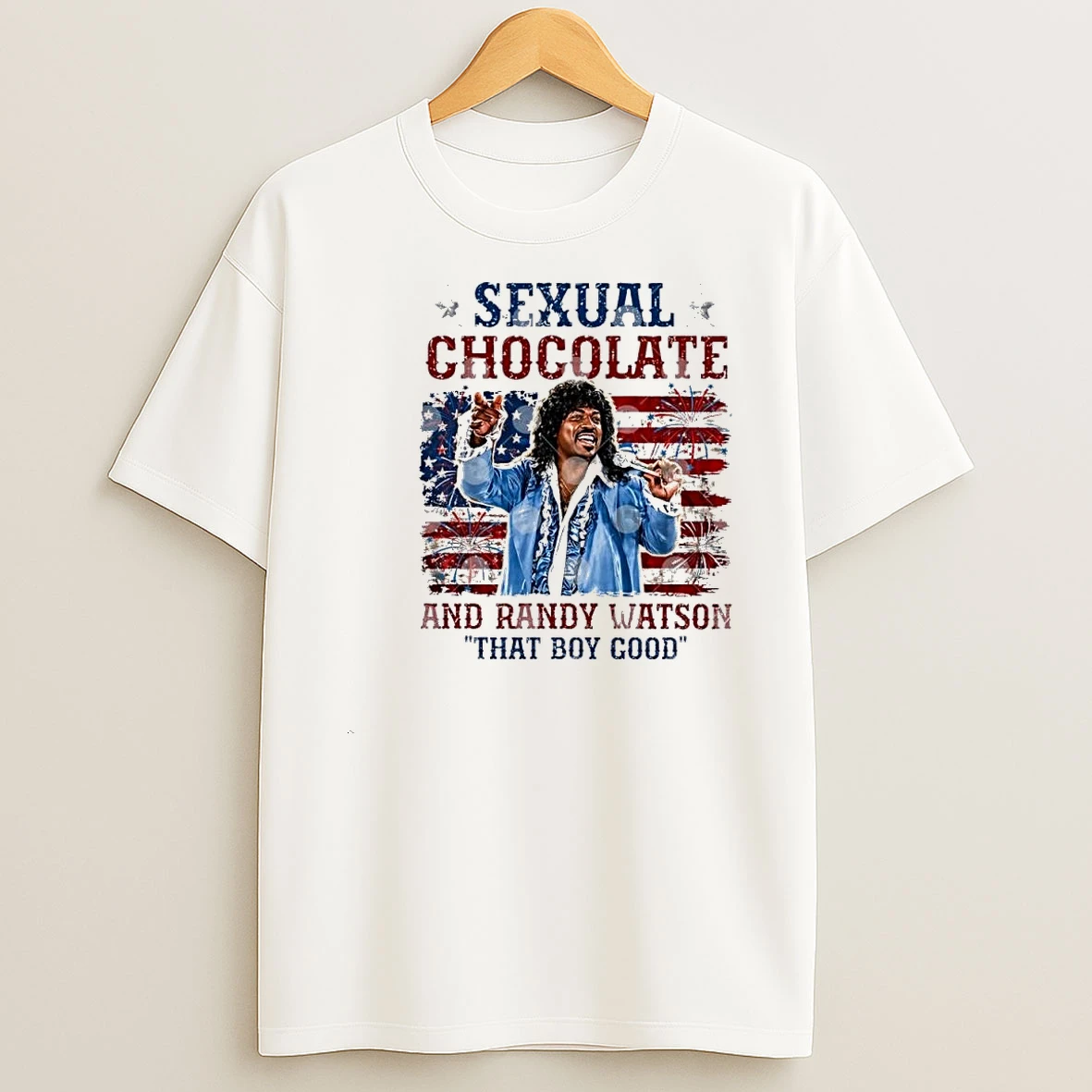Sexual Chocolate And Randy Watson That Boy Good 4th Of July Funny Retro Comedy Movie Inspired Patriotic Shirts