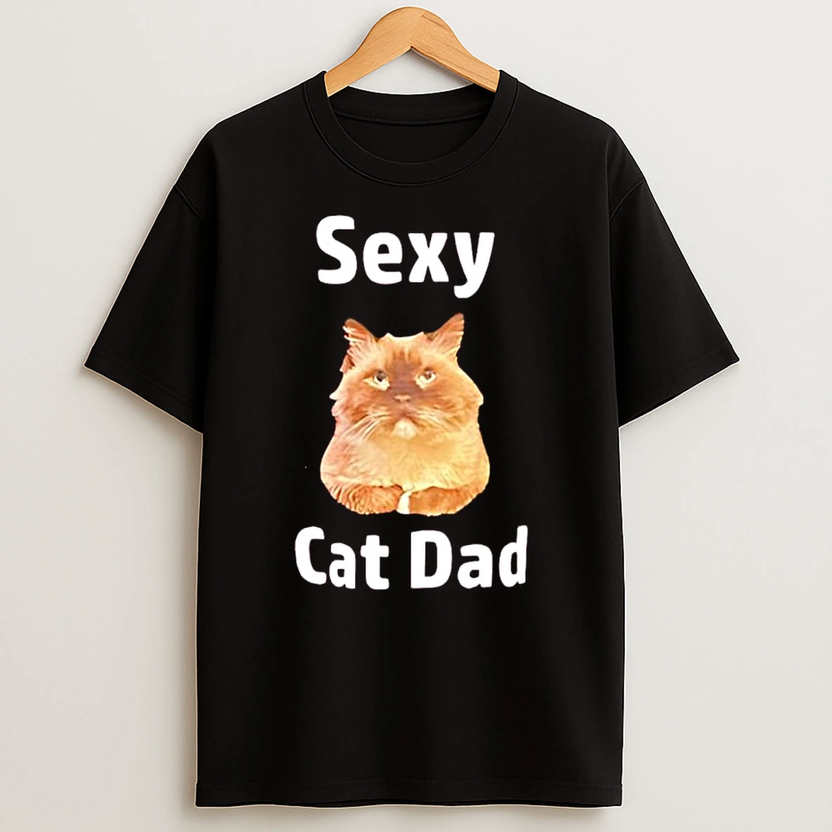 Sexy Cat Dad Fluffy Brown Kitten Portrait Funny Pet Shirts