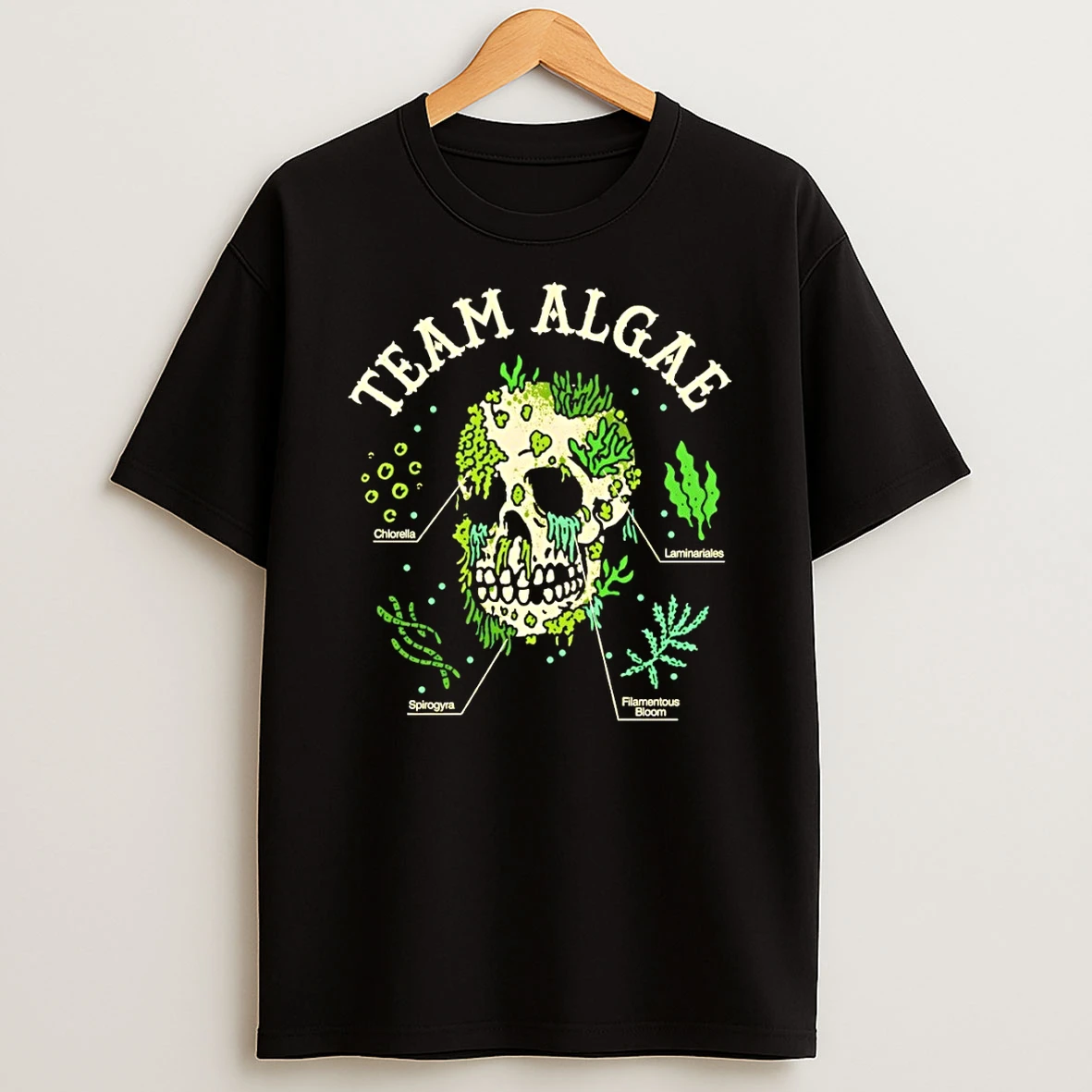 Skull Team Algae Chlorella Laminariales Spirogyra Filamentous Bloom Shirts