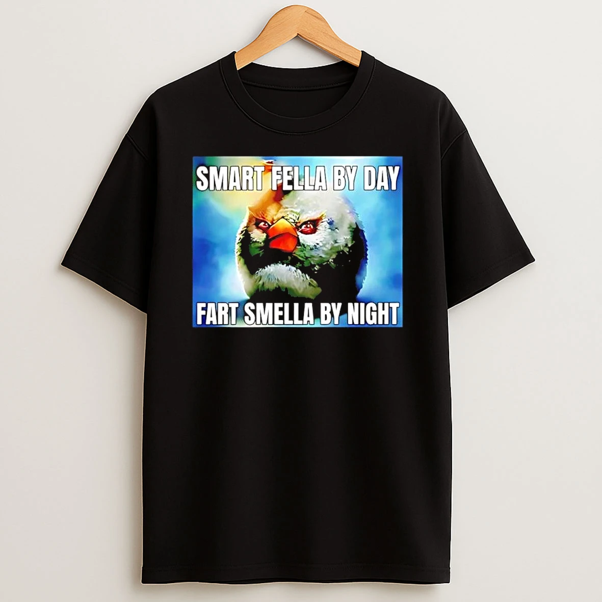 Smart Fella By Day Fart Smella By Night Angry Birds Bomb Bird Meme Shirts