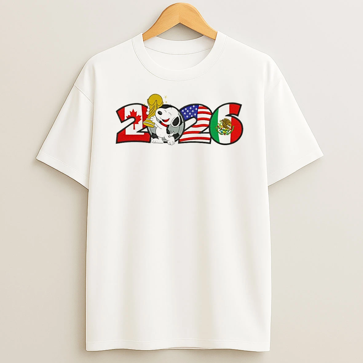Snoopy World Cup Soccer Canada Usa Mexico 2026 Shirts