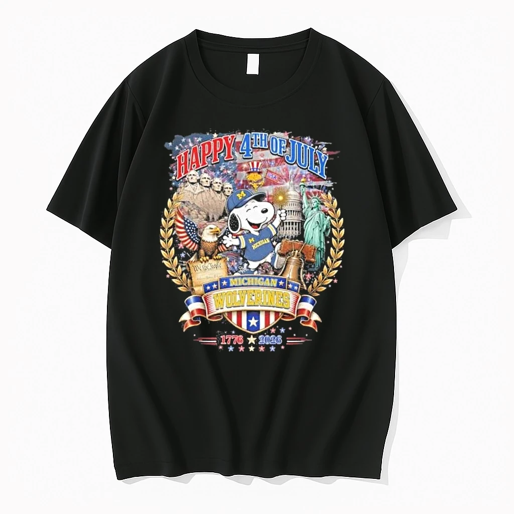 Snoopy X Michigan Wolverines Happy 4th Of July 1776 2026 Shirts