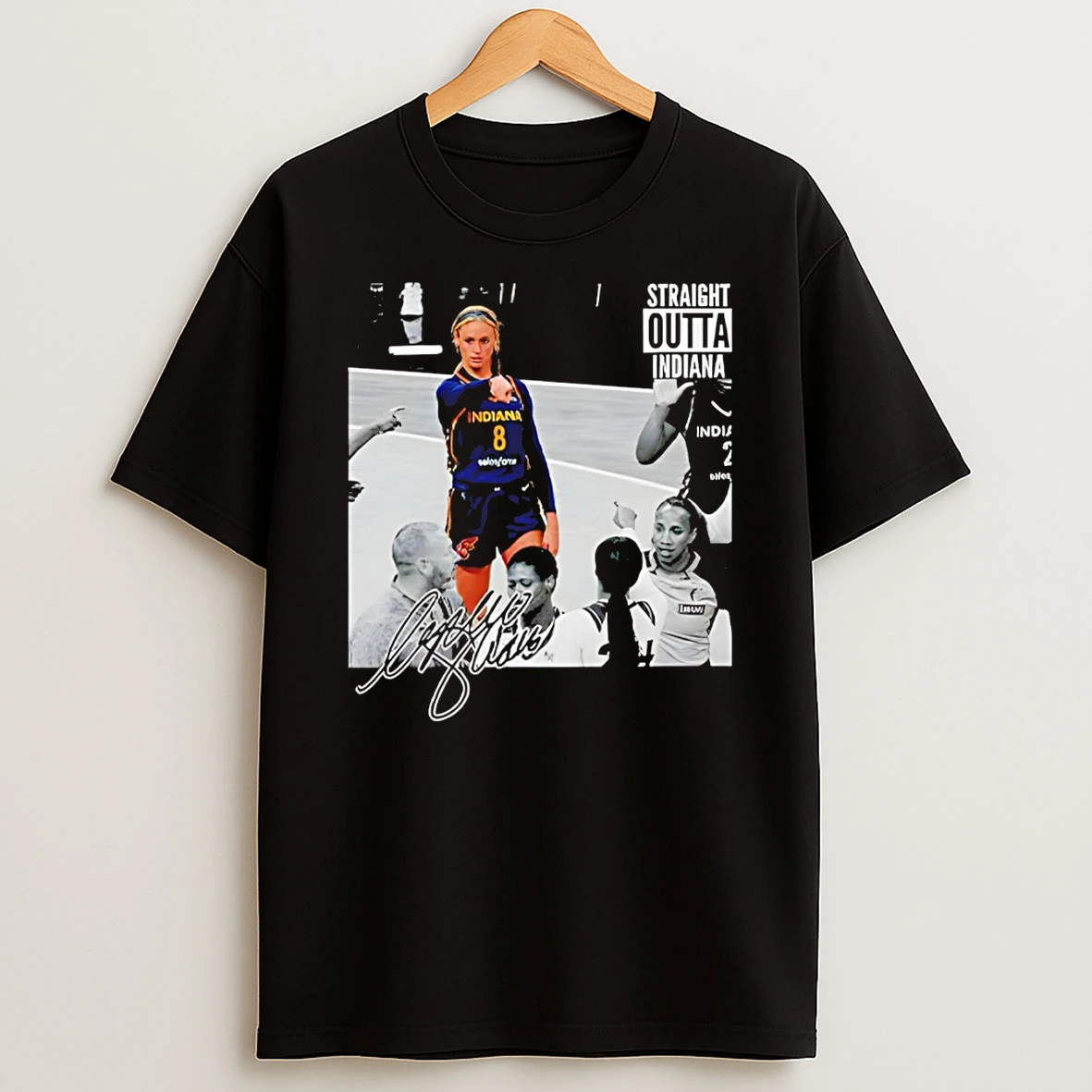Sophie Cunningham Point God Straight Outta Indiana Indiana Fever Wnba Basketball 2026 Signature Shirts