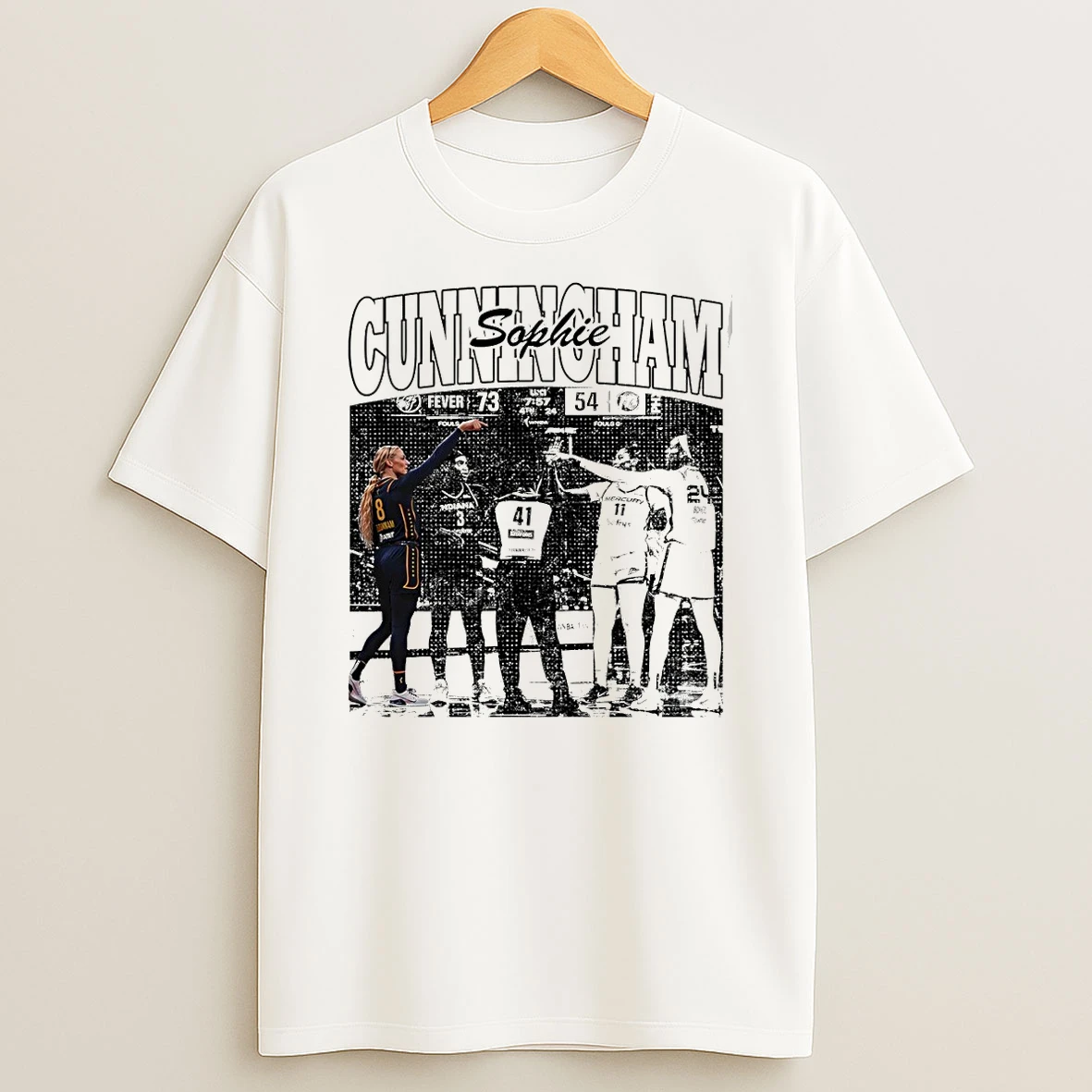 Sophie Cunningham Pointing Indiana Fever 73 54 Phoenix Mercury Wnba Basketball Vintage Shirts
