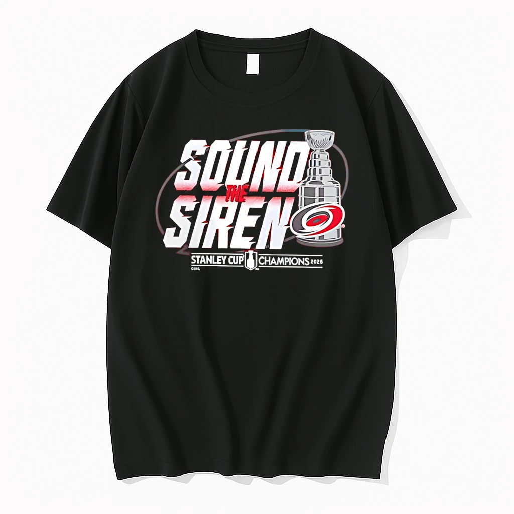 Sound The Siren Carolina Hurricanes Hockey 2026 Stanley Cup Champions Nhl Celebration Shirts