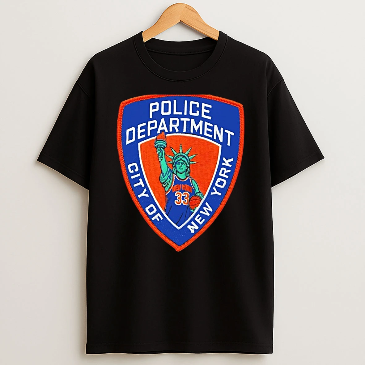 Statue Of Liberty New York Knicks Basketball Player Police Department City Of New York Shirts
