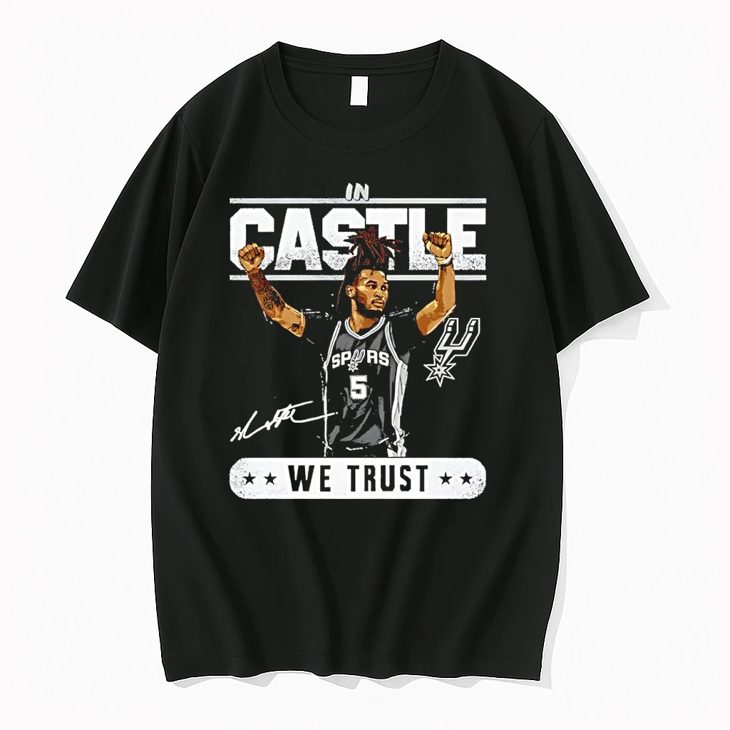 Stephon Castle San Antonio Spurs Nba Finals 2026 In Castle We Trust Signature Shirts