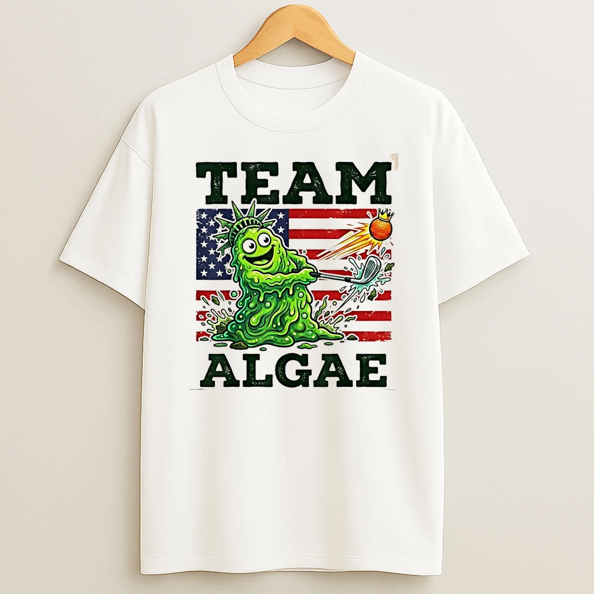 Team Algae Make Algae Great Again Reflecting Pond Patriotic American Flag Shirts