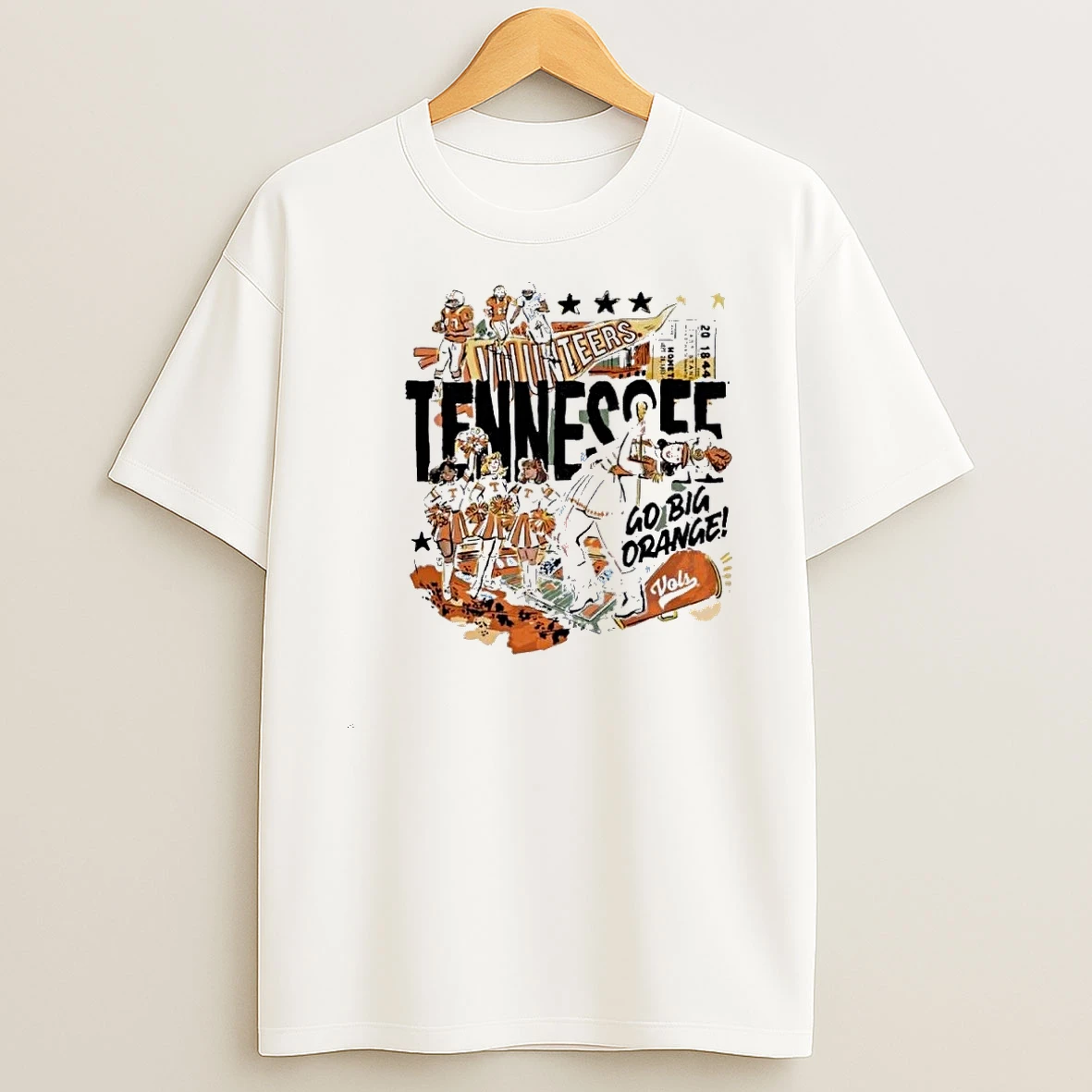 Tennessee Volunteers Vintage School Spirit Collage Shirts