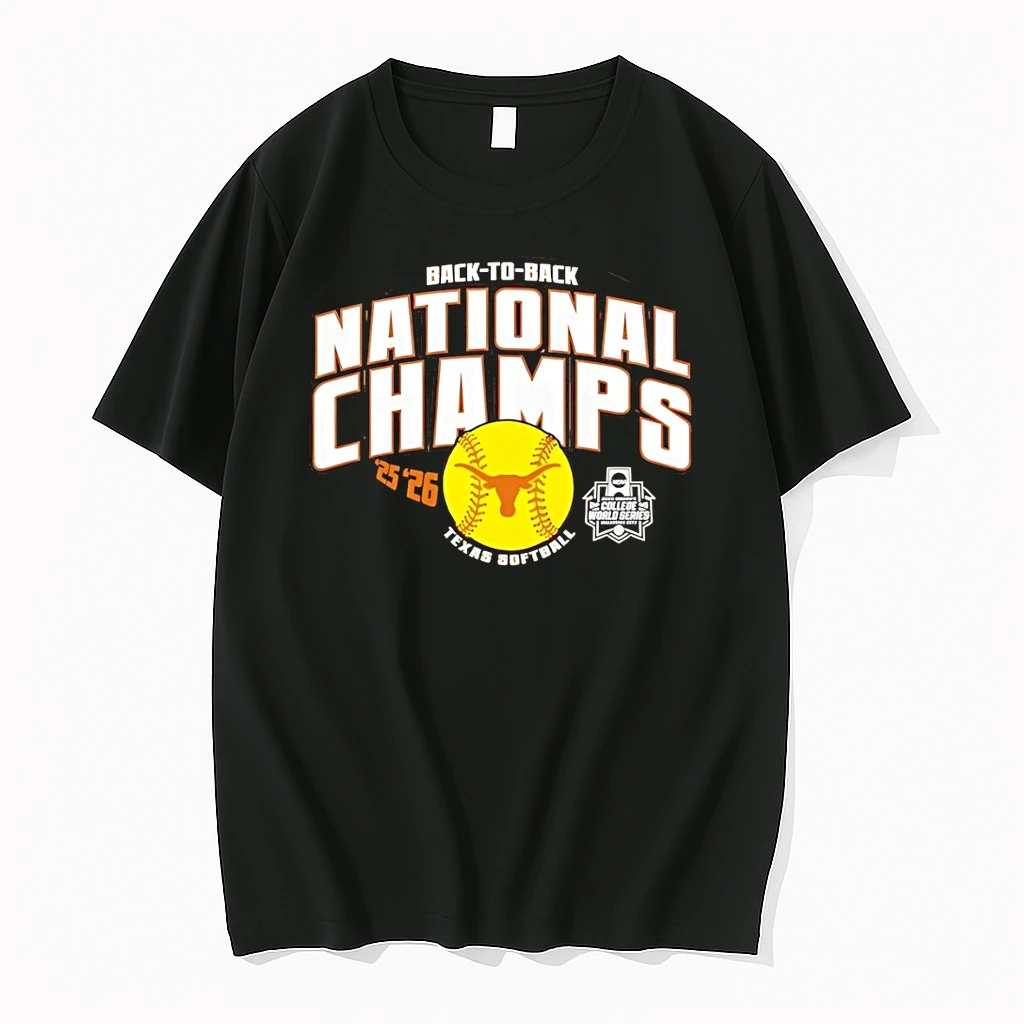 Texas Longhorns 2026 Softball National Champs Back To Back Shirts