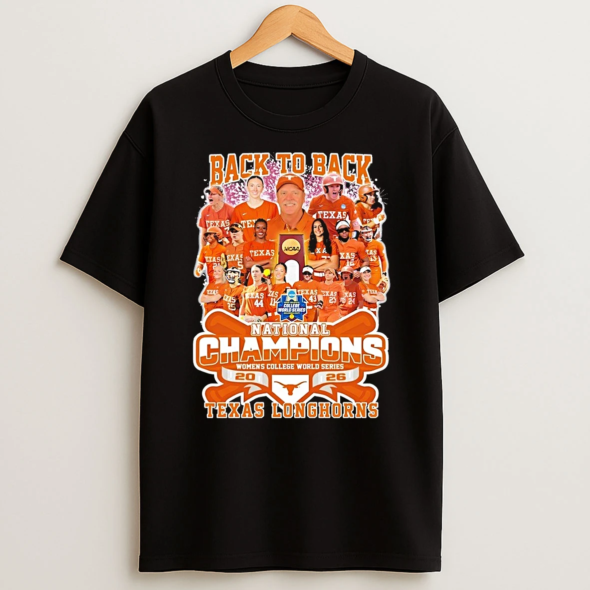 Texas Longhorns Softball Back To Back National Champions Womens College World Series Shirts