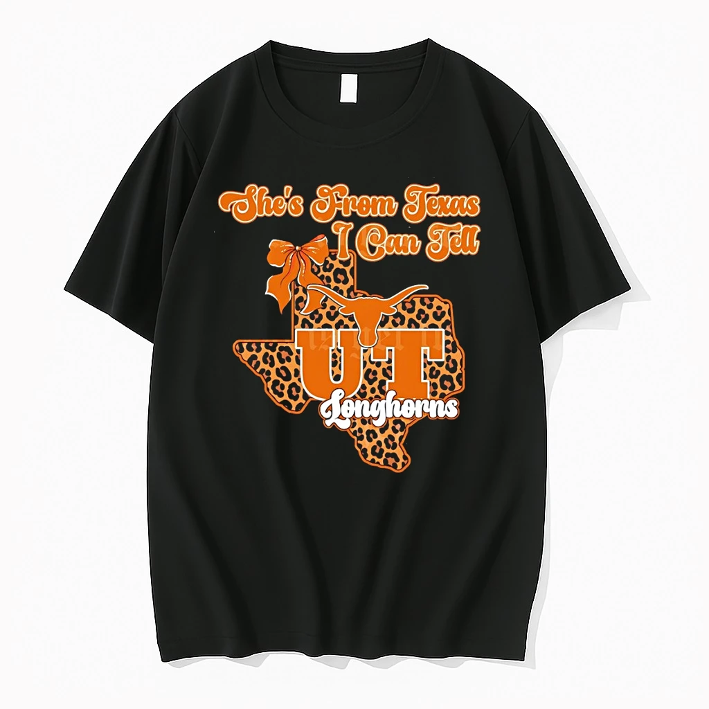 Texas Longhorns Bow Shes From Texas I Can Tell Texas Map 2026 Shirts